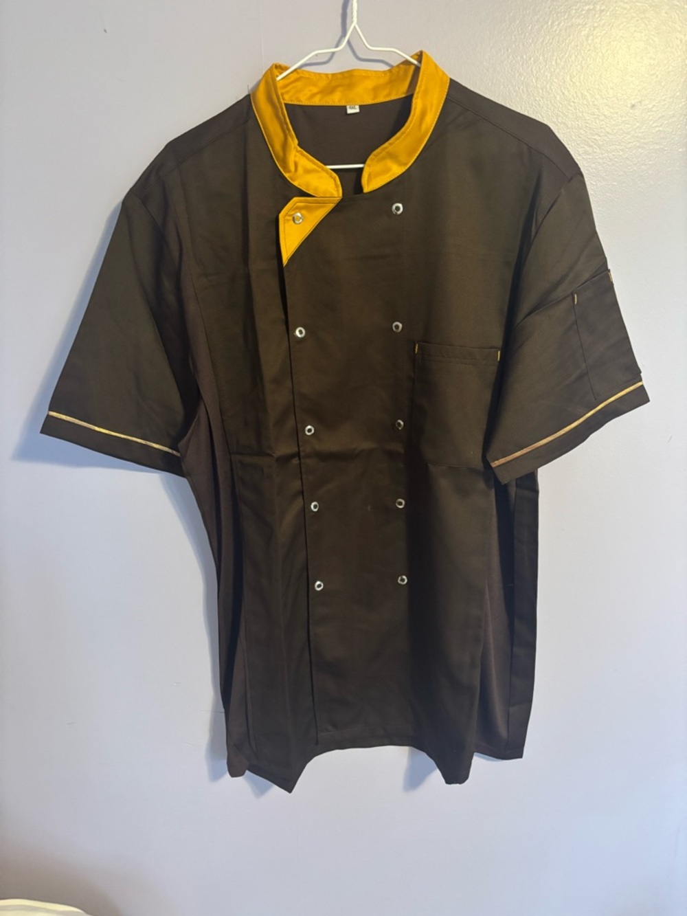 Black Chef Coat with Gold Trim